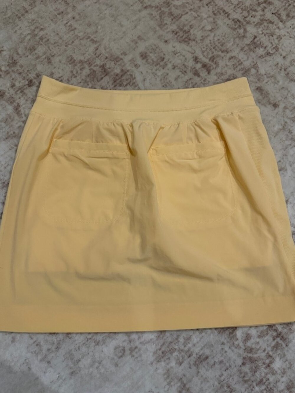 Light Yellow Athletic Mini Skort - Picture 2 of 2